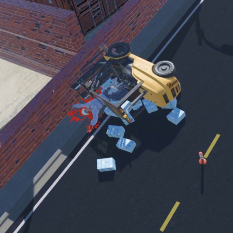 지게차 사고체험 VR 시뮬레이터 – 7가지 위험 상황 학습 및 안전 교육, 모션 액추에이터 기반 실전 같은 움직임 재현, 친환경 실내 훈련 시스템