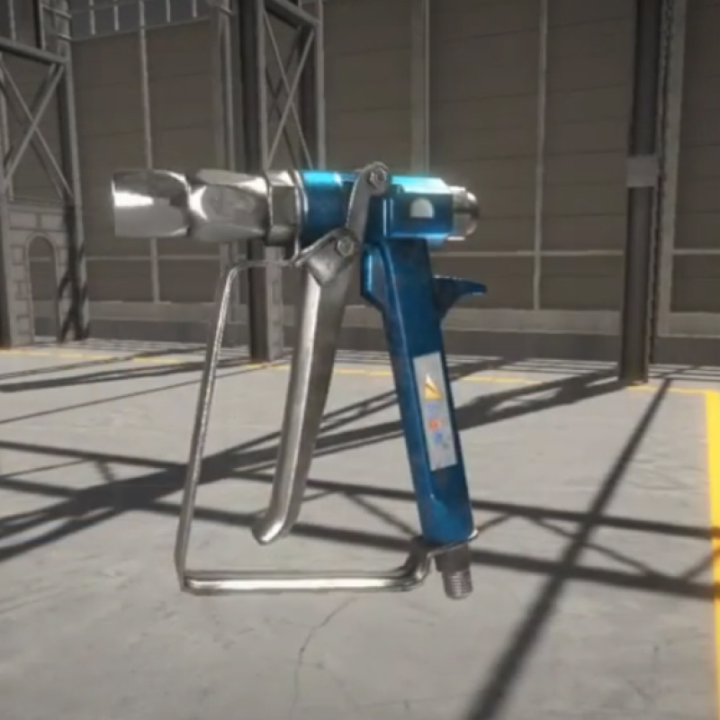 XR 도장 시뮬레이터 – 가상현실에서 선박 부식 방지 도장 작업 체험, 실물 크기 스프레이건 연동, 머신러닝 기반 도막두께 최적화, 페인트 절감 및 정확도 향상